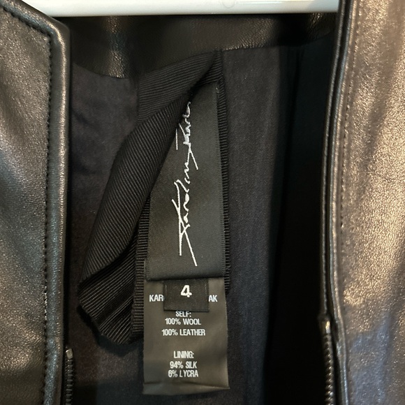 Karolina Zmarlak Jacket Size 4, Leather and Wool - Picture 7 of 8